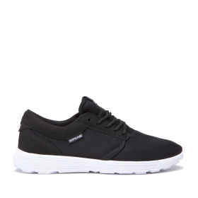 Supra Mens HAMMER RUN Low Top Shoes Black/White/white | US-80909